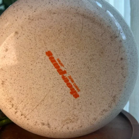 Vintage Sanko Enamel Pot | Japanese Enamelware | Retro Orange Floral Saucepan - Picture 3 of 6